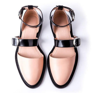 2019 New Fashion Trends Outfits Low Heel Shallow Buckle Sandals - GetComfyShoes