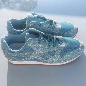 Women's glitter sneakers rhinestone shiny tennis shoes