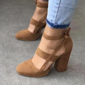 Chunky Heel Platform Bow-knot Straps Sandals - GetComfyShoes