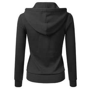 Women sports fashion sweatshirt zip up hoodies with pockets