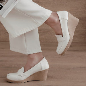 Women's elegant platform wedge heels pumps