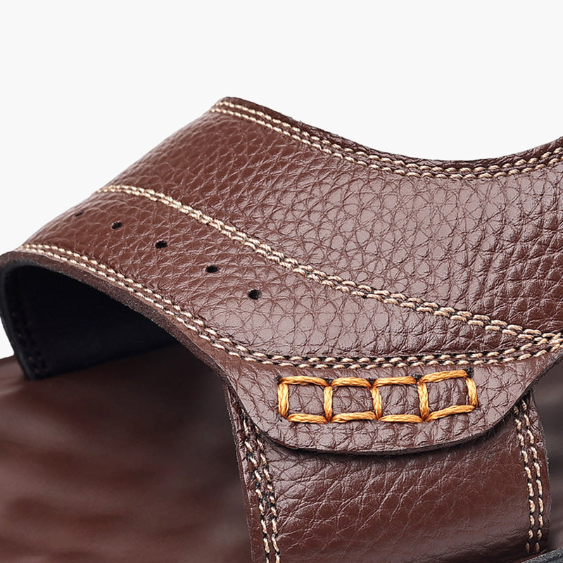 brown 2-in-1 Outdoor Slides & Beach Shoes with Soft Sole