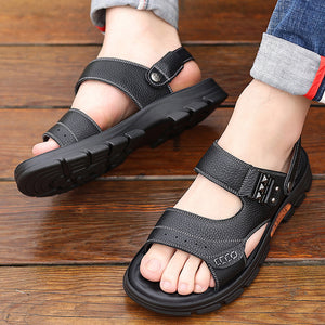 black 2-in-1 Outdoor Slides & Beach Shoes with Soft Sole