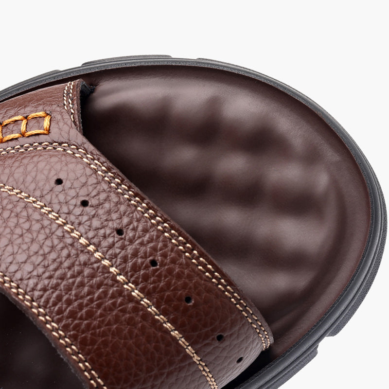 brown 2-in-1 Outdoor Slides & Beach Shoes with Soft Sole