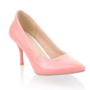 3 inch PU patent leather stiletto pumps