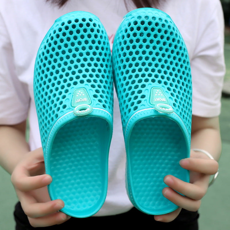 light blue Breathable Summer Clogs for Men,  Lightweight Garden Sandals with Ventilation Holes