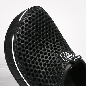 black Breathable Summer Clogs for Men,  Lightweight Garden Sandals with Ventilation Holes