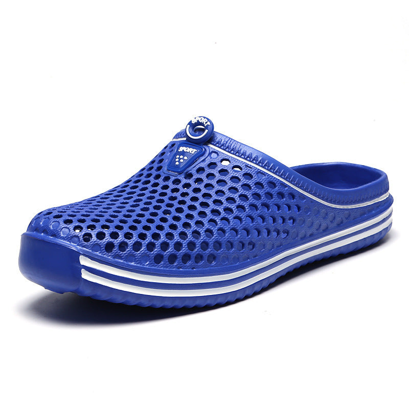 blue Breathable Summer Clogs for Men,  Lightweight Garden Sandals with Ventilation Holes