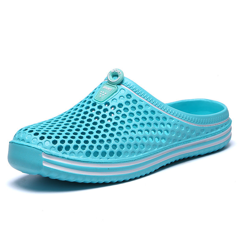 light blue Breathable Summer Clogs for Men,  Lightweight Garden Sandals with Ventilation Holes