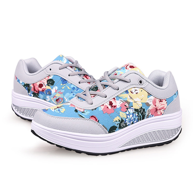 gray Comfortable walking rocker sole high-top sneakers