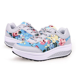 gray Comfortable walking rocker sole high-top sneakers