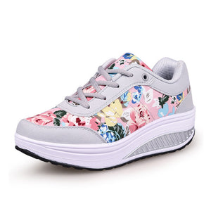 pink Comfortable walking rocker sole high-top sneakers