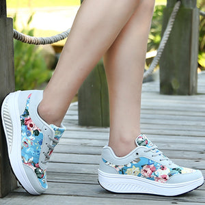gray Comfortable walking rocker sole high-top sneakers