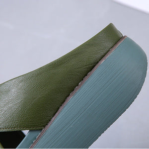 Criss cross platform slides slip on slide sandals anti-skid