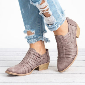 Cut-out ankle boots for spring summer