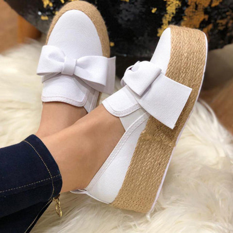 Faux Suede Espadrilles Platform Loafers