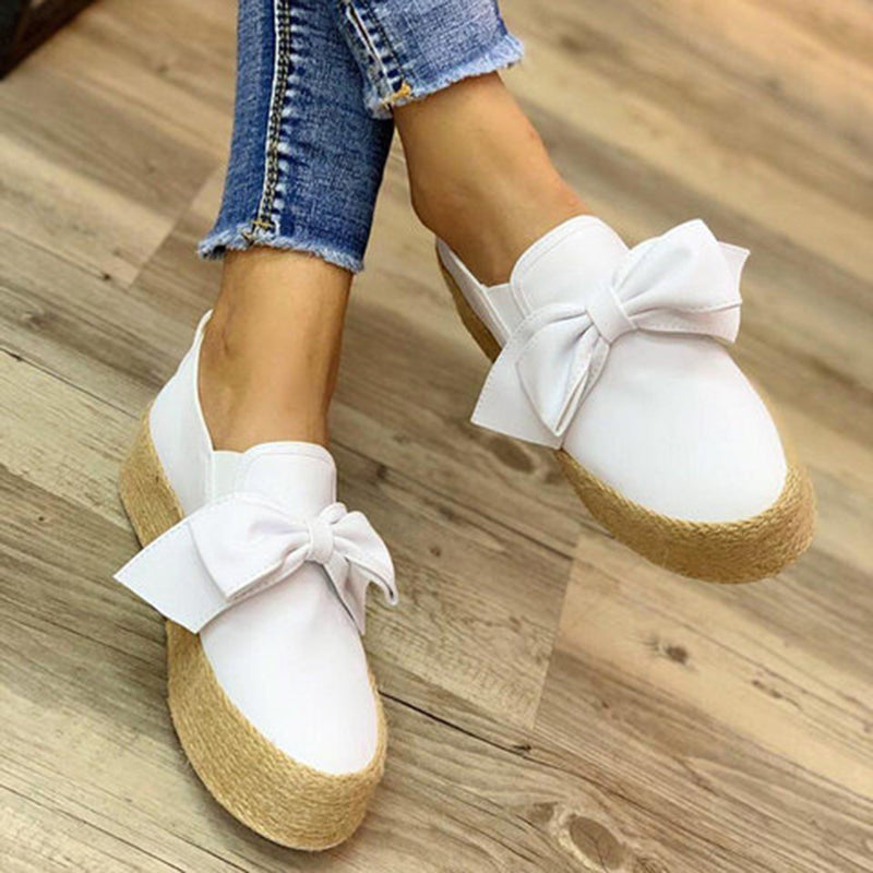 Faux Suede Espadrilles Platform Loafers