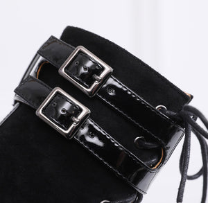 Latin jazee dance booties sexy peep toe lace-up booties sandals for party ballroom