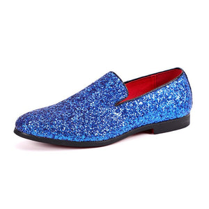 Men Sequins Slip-On Loafers For Prom Party