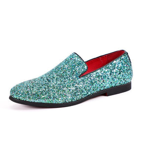 Men Sequins Slip-On Loafers For Prom Party