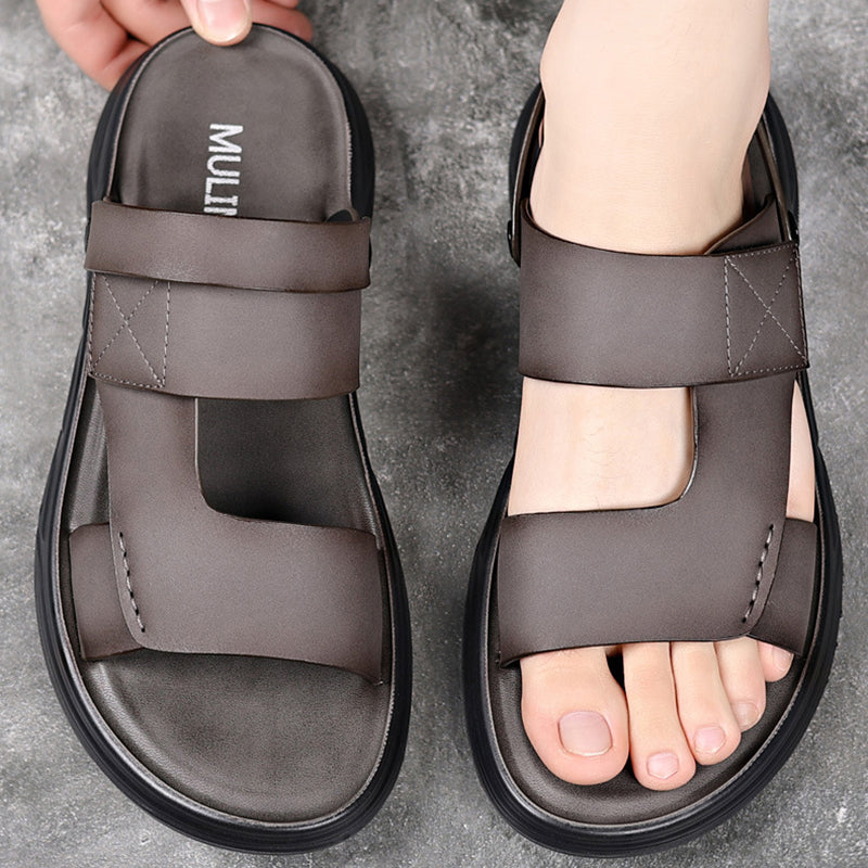 Men's 2-in-1 Non-Slip Beach Slides & Driving-Ready Shoes Open Toe