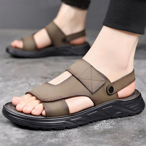 Men's 2-in-1 Non-Slip Beach Slides & Driving-Ready Shoes Open Toe