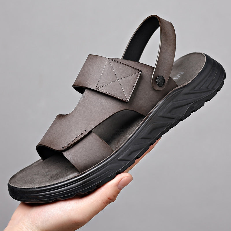 Men's 2-in-1 Non-Slip Beach Slides & Driving-Ready Shoes Open Toe
