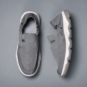 gray Men's Lightweight Summer Breathable Ice Silk Slip-On Loafers