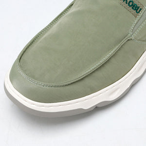 green Men's Lightweight Summer Breathable Ice Silk Slip-On Loafers