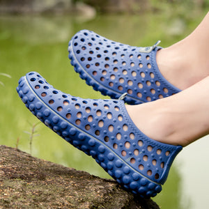 Men's Summer Hollow Water Shoes Breathable Quick Dry Anti-Slip Beach Sandals