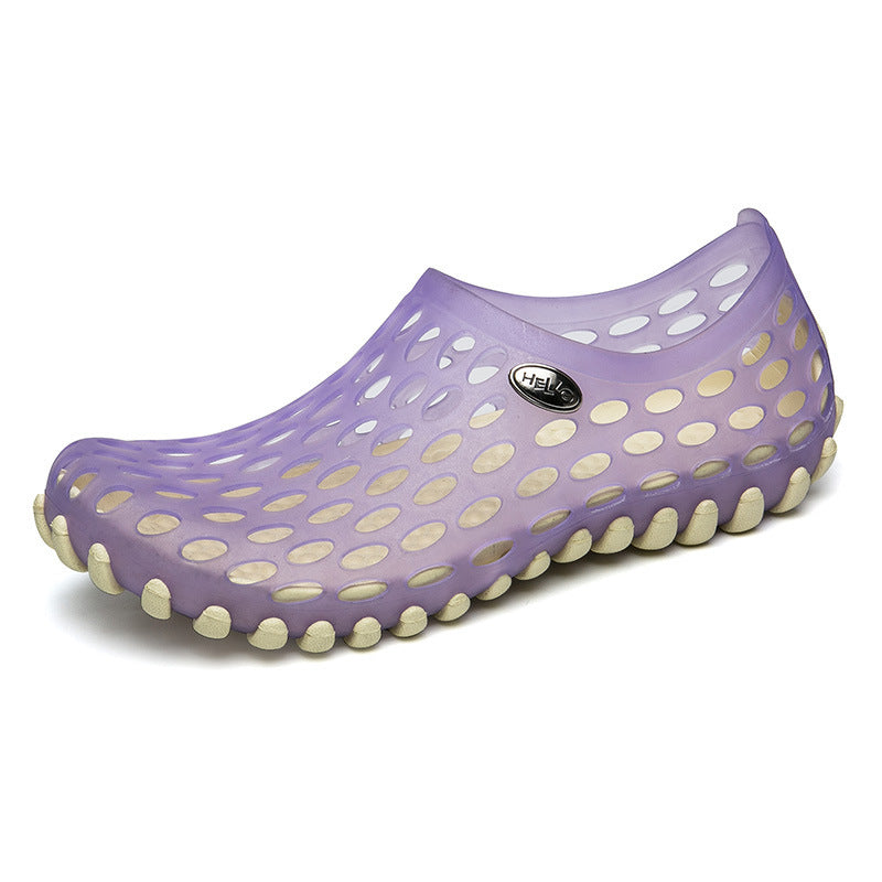 purple Men's Summer Sandlets with Massage Footbed