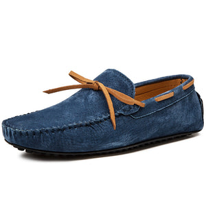 Men's bow moccasins shoes anti-skid flat driving shoes