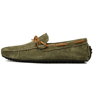 Men's bow moccasins shoes anti-skid flat driving shoes