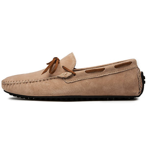 Men's bow moccasins shoes anti-skid flat driving shoes