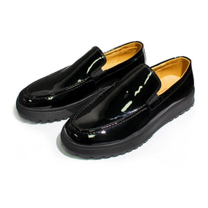 Men's fashion PU patent leather loafers