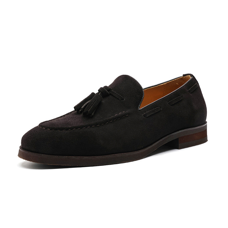 Men's faux suede tassels loafers