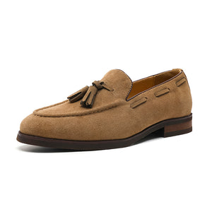 Men's faux suede tassels loafers