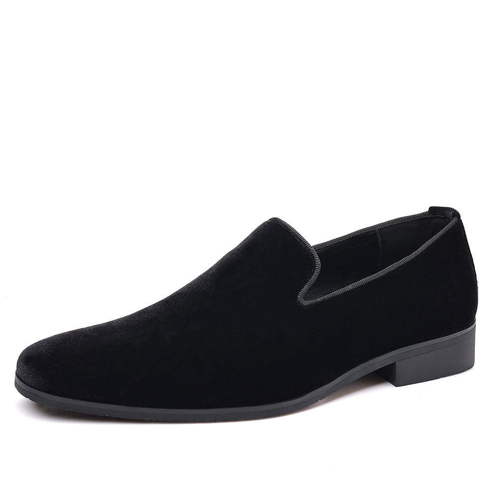 Men's velvet slip-on loafers