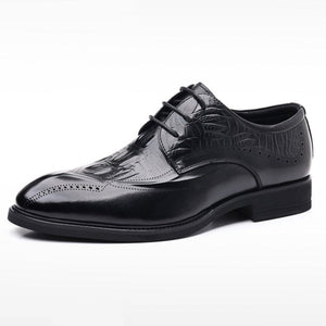 Men's vintage genuine leather alligator oxfords