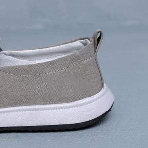 khaki Men's canvas loafers summer lightweight slip-ons