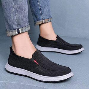 Men's canvas loafers summer lightweight slip-ons