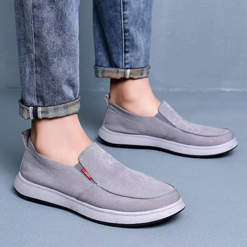 Men's canvas loafers summer lightweight slip-ons
