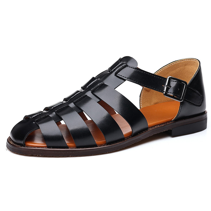 black Men's classic fisherman sandals