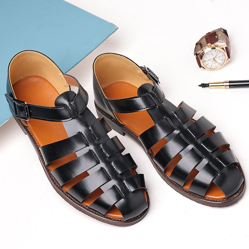 black Men's classic fisherman sandals