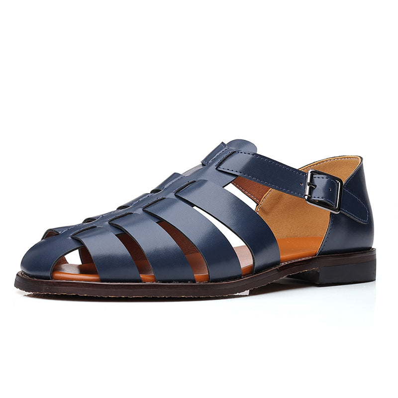 blue Men's classic fisherman sandals