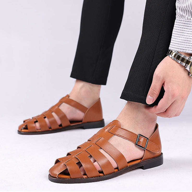 brown Men's classic fisherman sandals