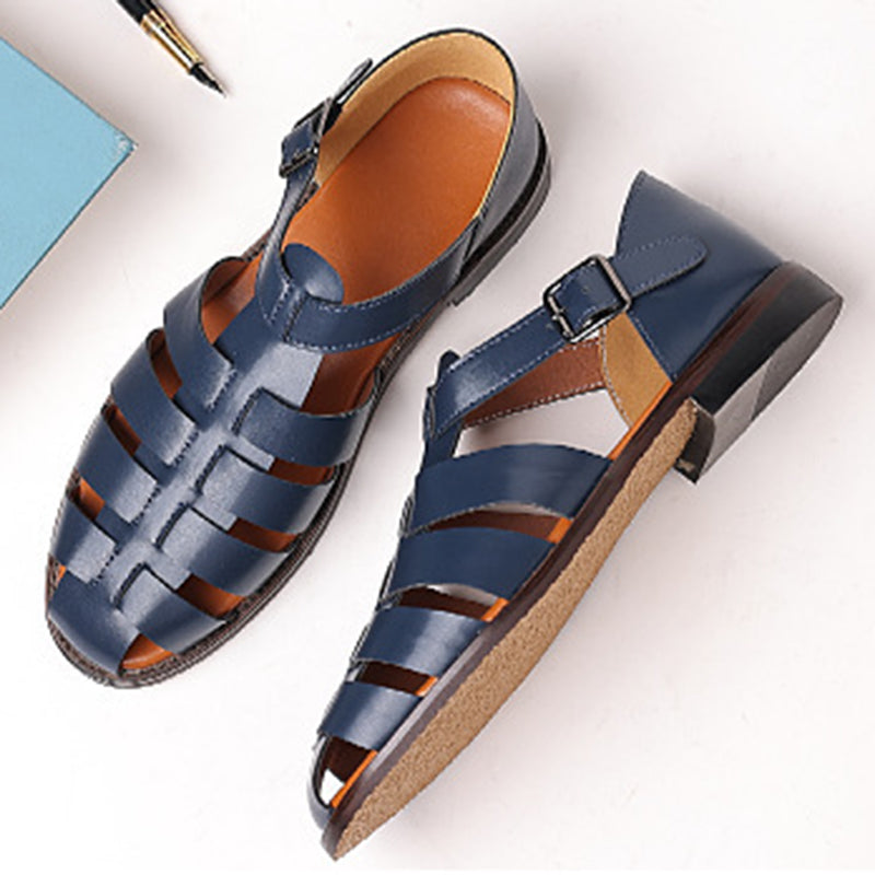 blue Men's classic fisherman sandals