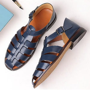 blue Men's classic fisherman sandals
