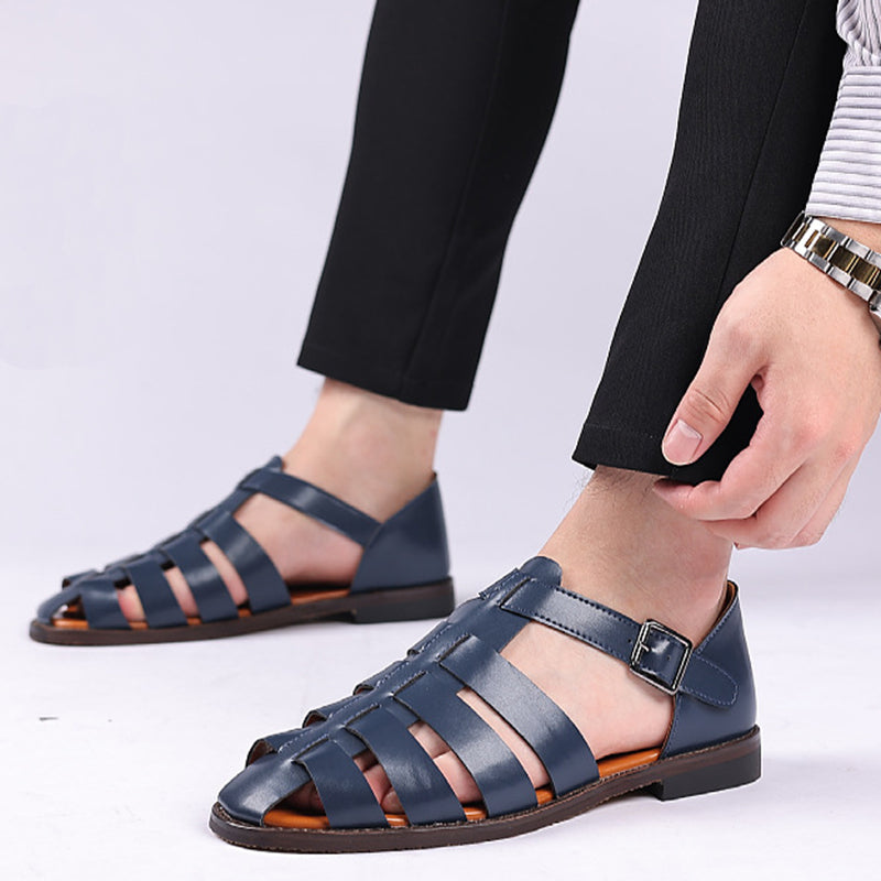 blue Men's classic fisherman sandals