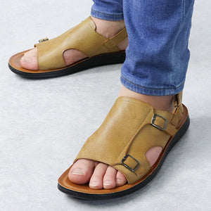 Men's double monk straps slingback sandals